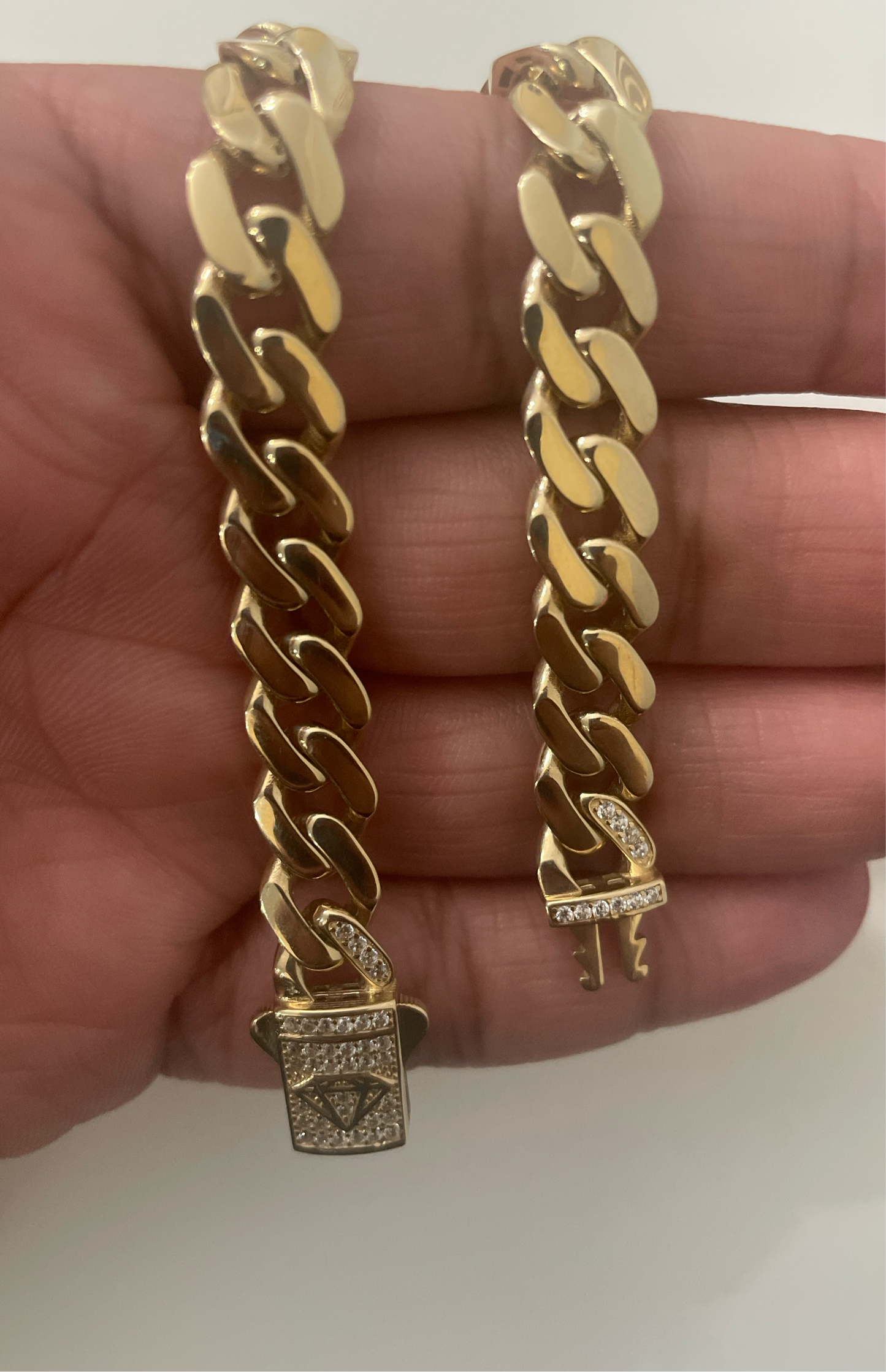 699- NEW 14K Monaco Anklet (8.90mm) W.G