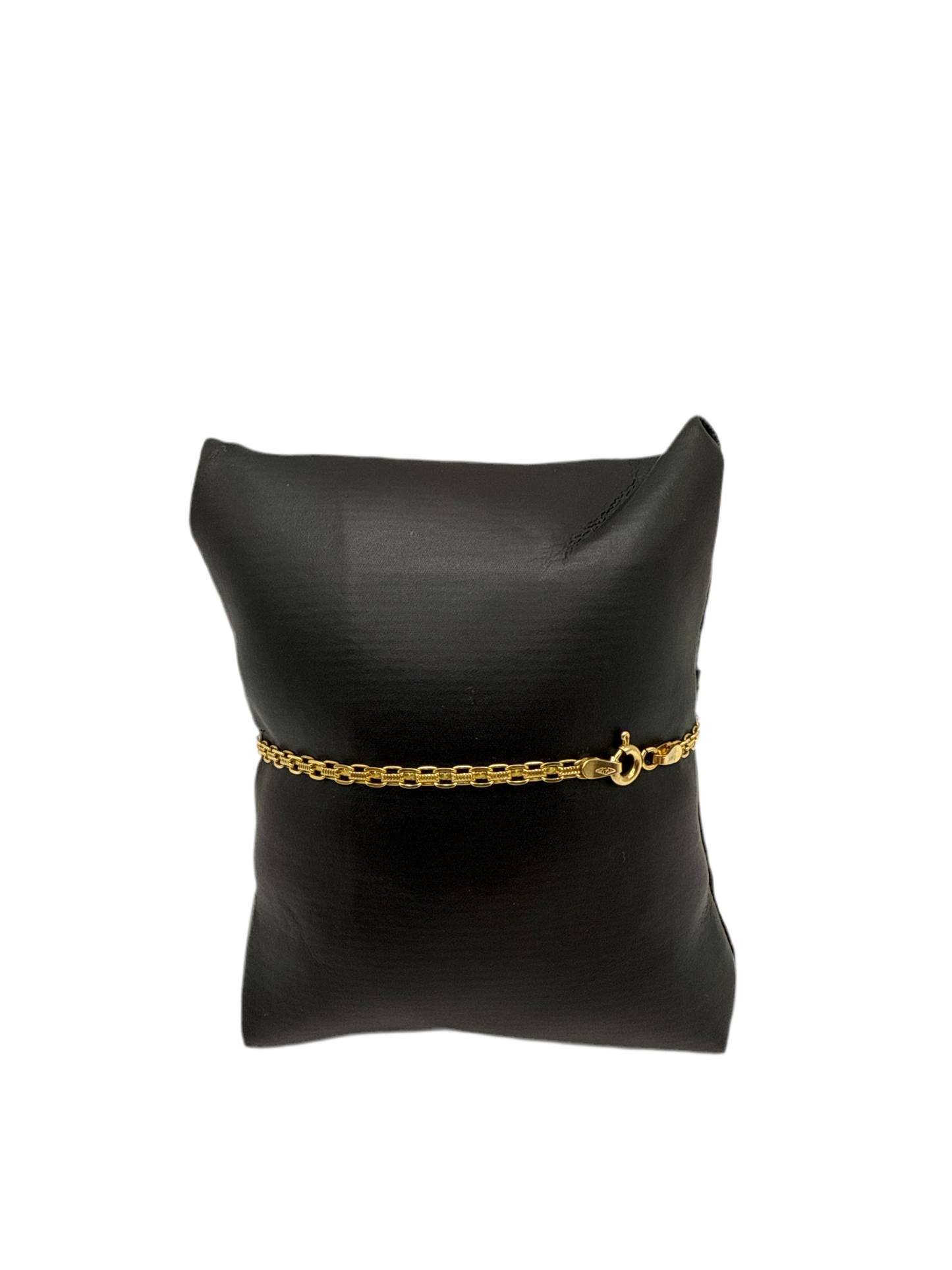 718- NEW 14k Gold Short Open Link Bracelet (2.65mm) W.G