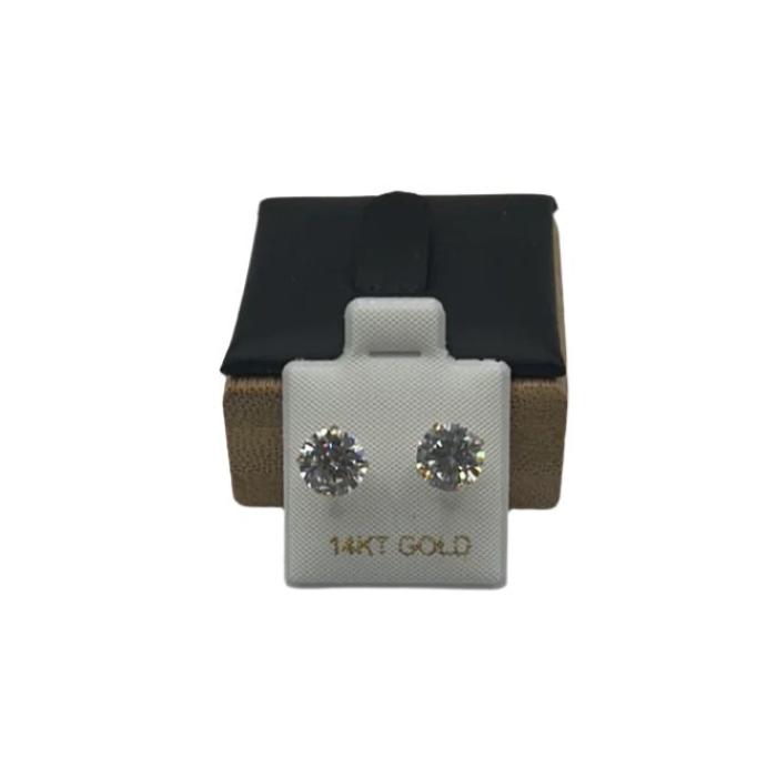 218- Pendientes de oro amarillo de 7 mm