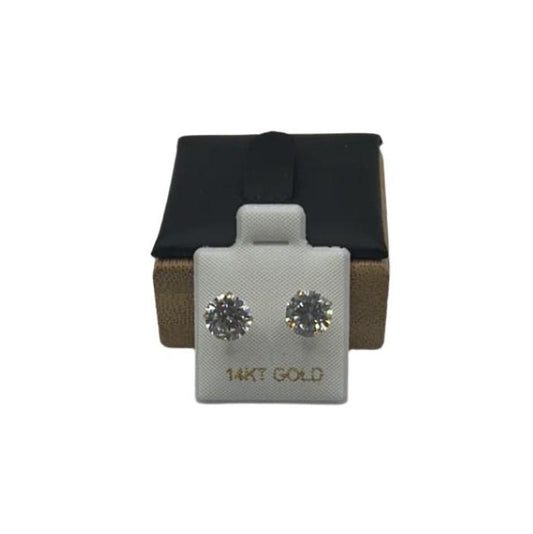 218- Pendientes de oro amarillo de 7 mm