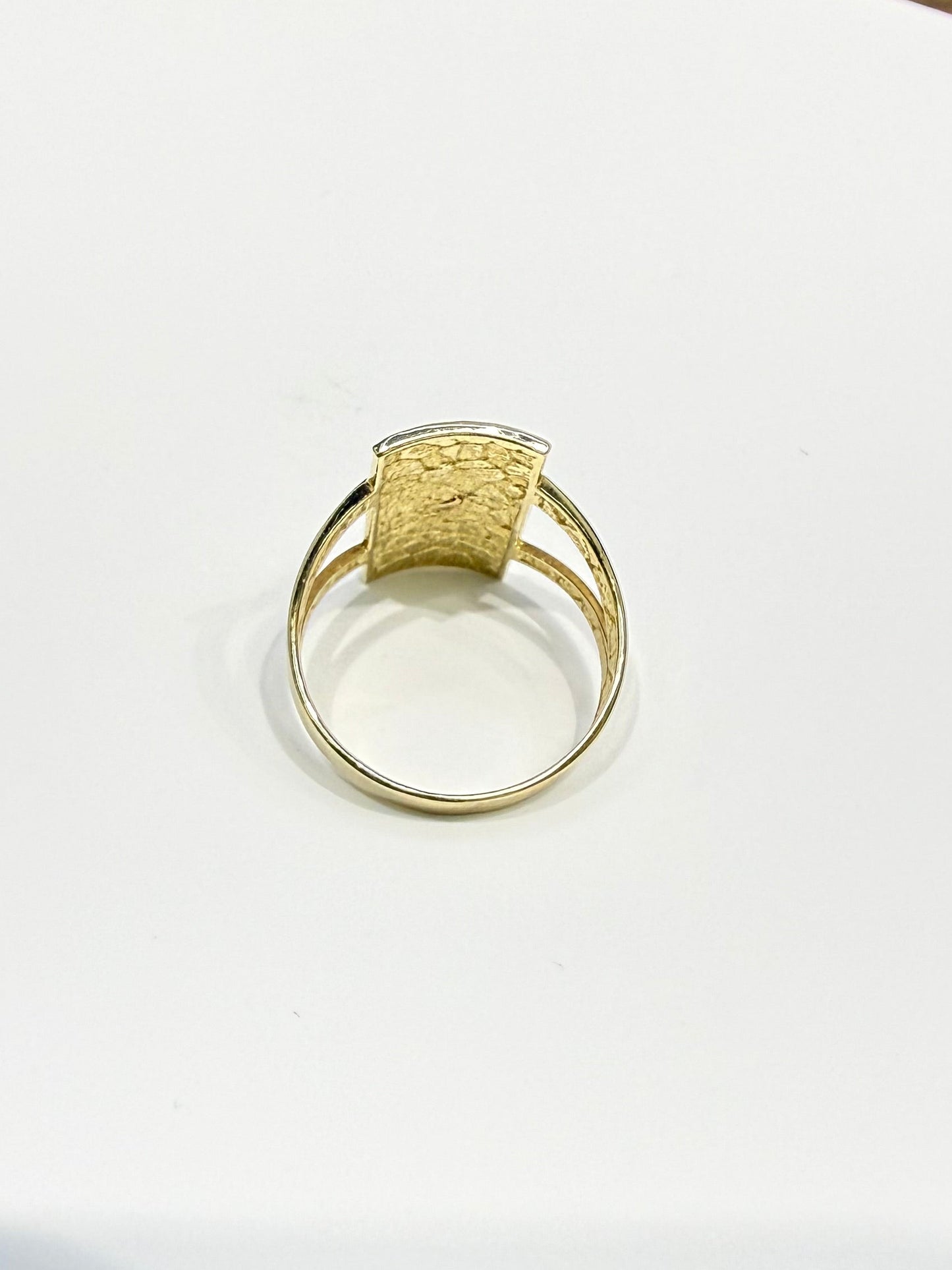 1613- NEW 14K Square St. Jude Square Ring W.G