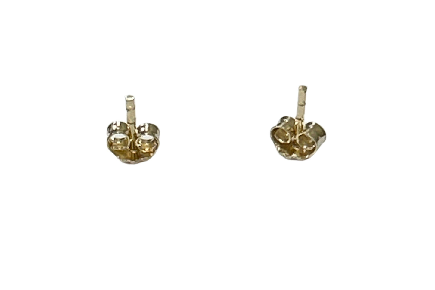 880- NEW 14K Black Trebol Stud Earrings (11mm)(W.G)
