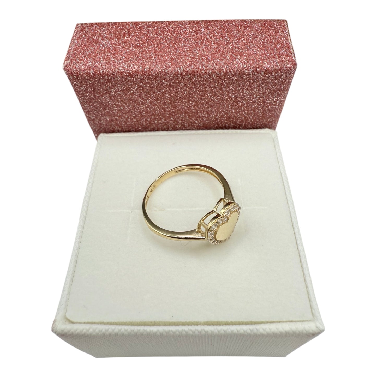 922- NEW 14K Heart Ring W.G