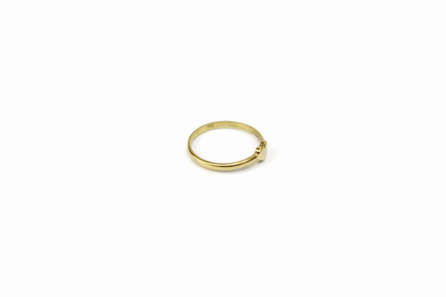 1492- NEW 14K Thin Heart Ring W.G