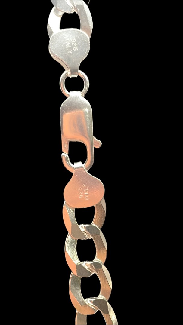 S001- Cadena Figaro de plata esterlina italiana 925 de 24” y 39,98 g