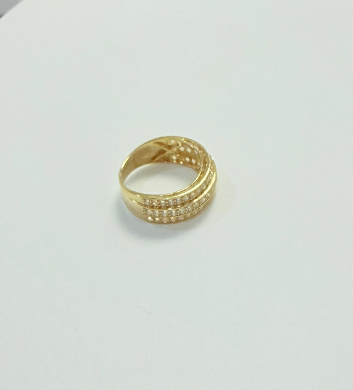 1682- NEW 14K Wedding Zirconia Band Ring W.G