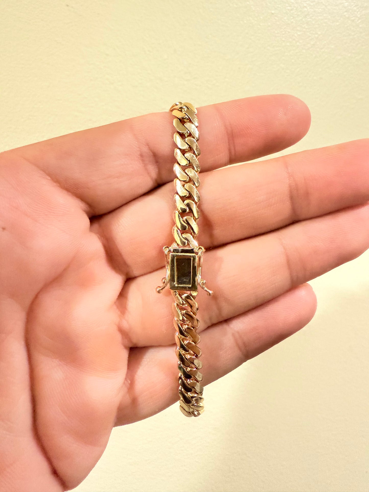 1170- NEW 14K Solid Miami Cuban Bracelet (5.9mm) 8" W.G