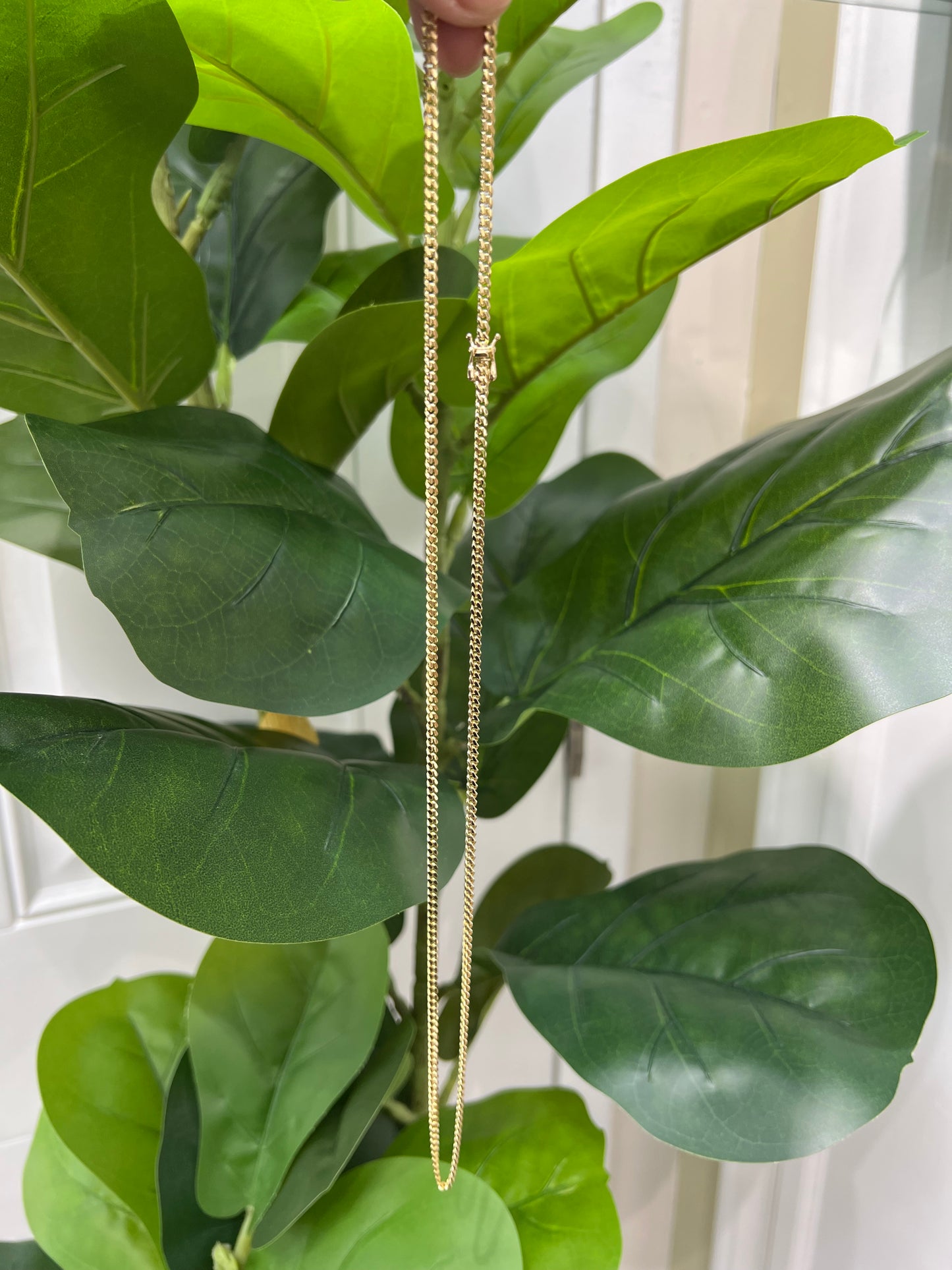 1265- NEW 14K Solid Miami Cuban Chain (3mm) W.G