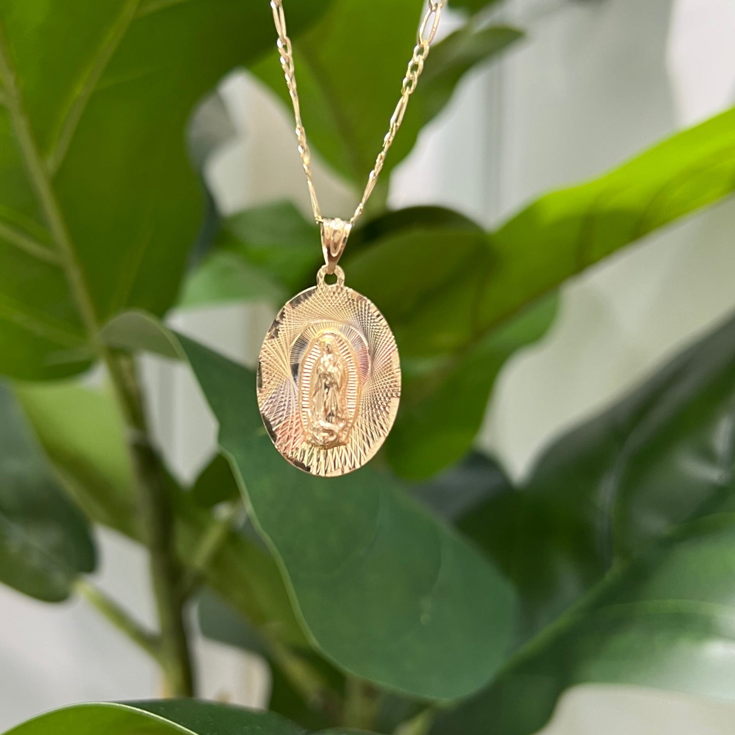 1260- NEW 14K Our Lady Of Guadalupe Pendant W.G