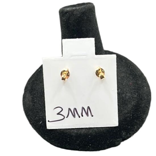 287- Pendientes de botón macizos de 14 quilates