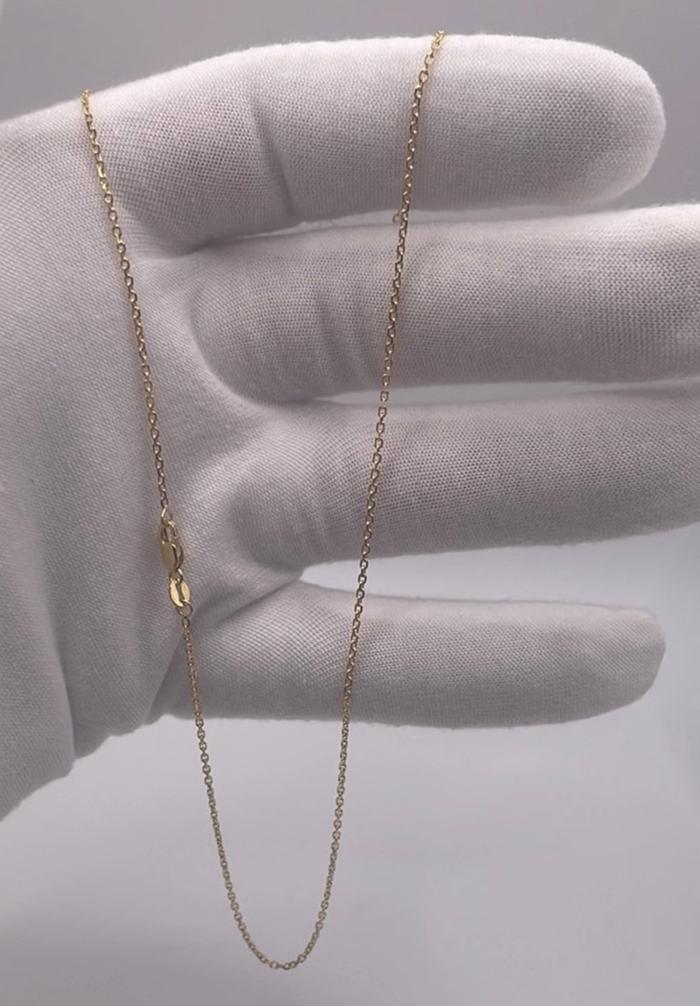 00172-NEW 14K Station chain (1.37mm).W.G