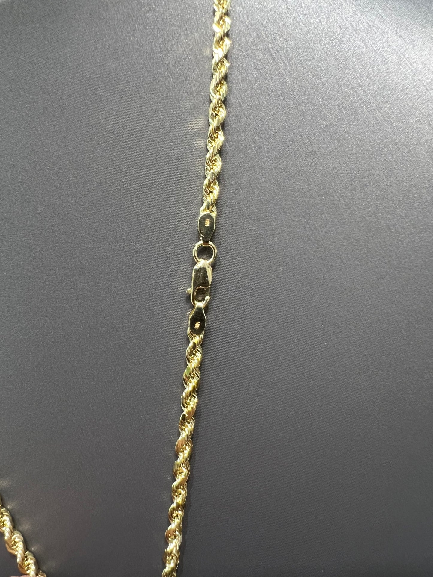 1206- NEW 14K Rope Chain Semi Solid (3mm) W.G