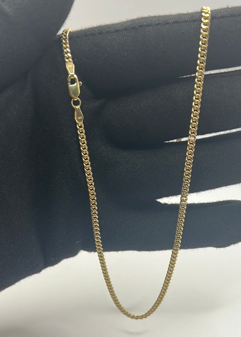 243-NEW 14K Miami Cuban Chain Necklace (3.9mm).W.G