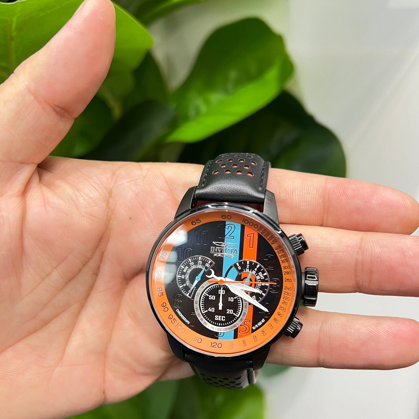 R28- NEW Black and Orange Invicta Watch 48mm W.G