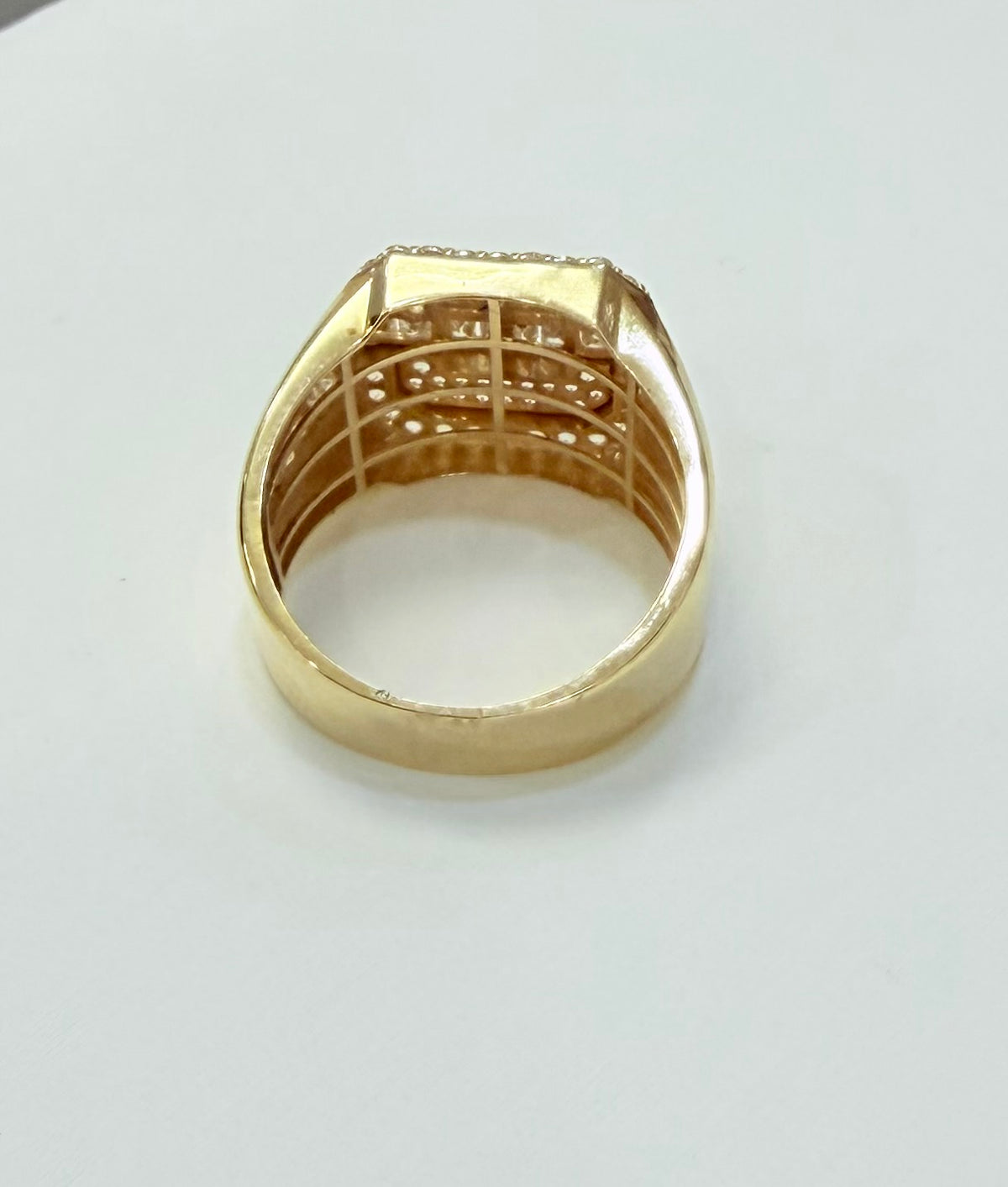 1356- NEW 14K Ice Out Cz Men's Fashion Ring W.G