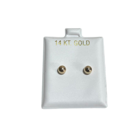 523- 14K Ball Earring Studs (5mm) W.G