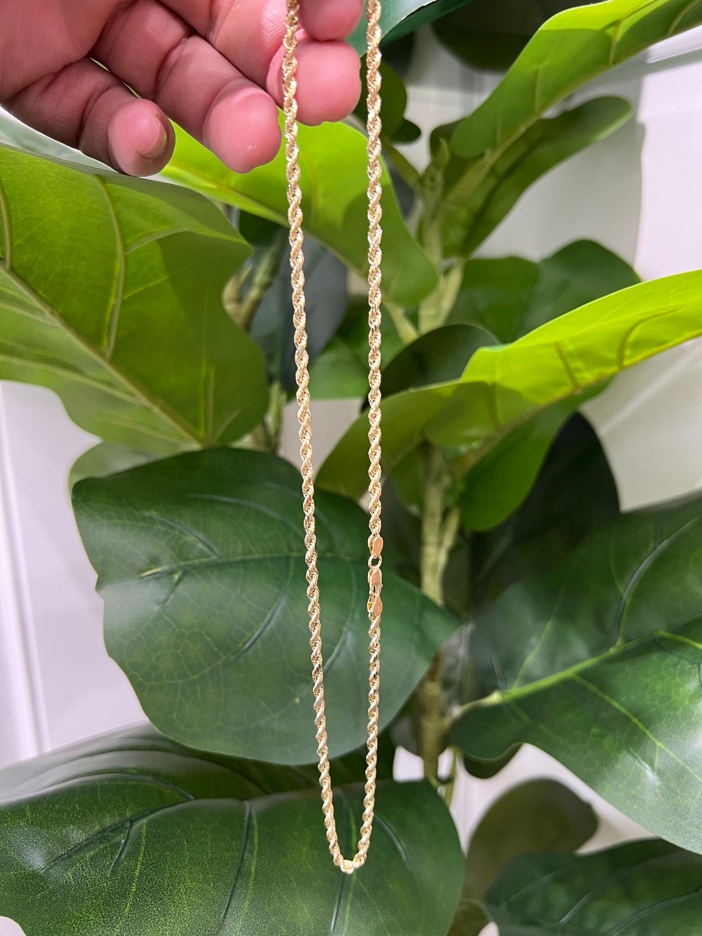 1206- NEW 14K Rope Chain Semi Solid (3mm) W.G