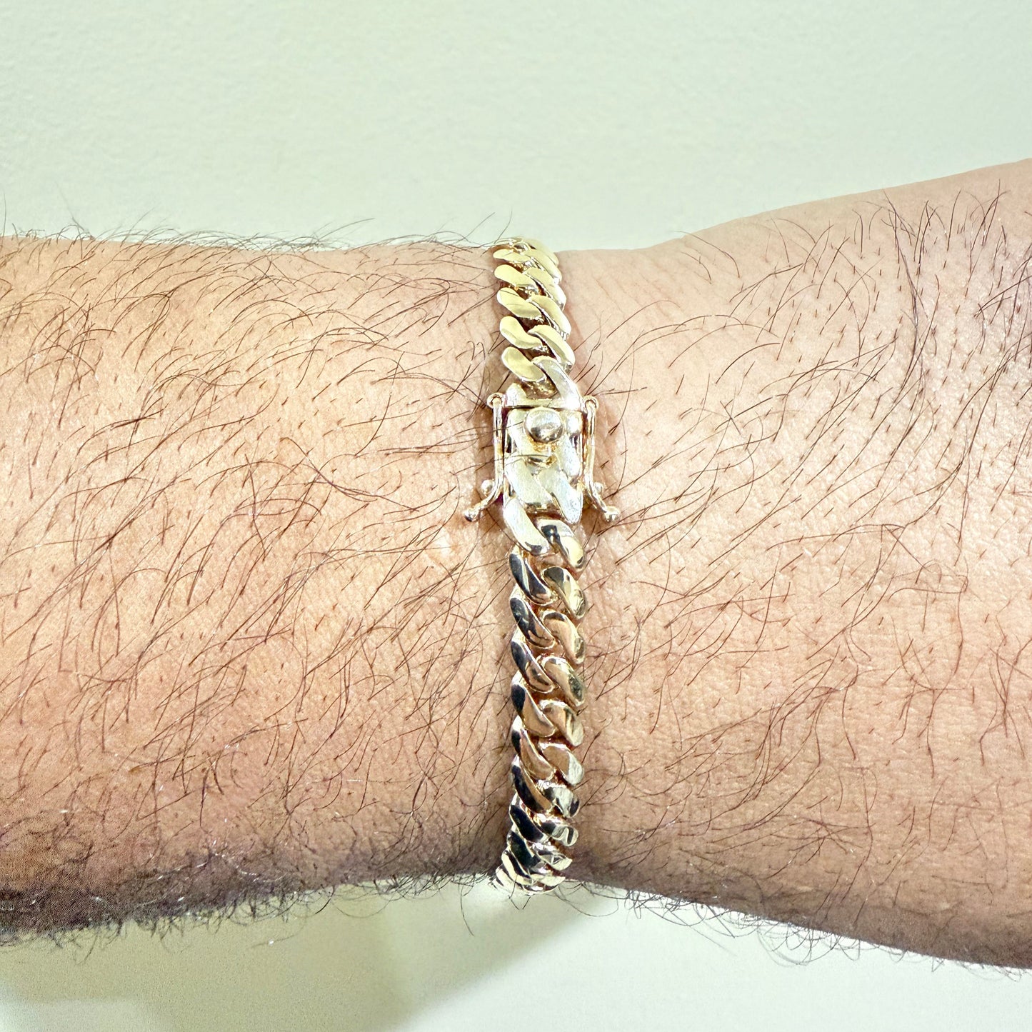 1170- NEW 14K Solid Miami Cuban Bracelet (5.9mm) 8" W.G