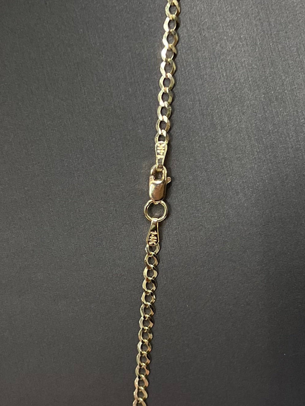 1445- NEW 14K Solid Cuban Curb Link Chain 20" (3mm) W.G