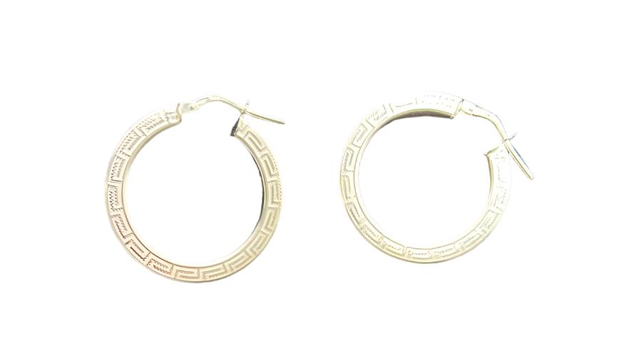 S270- New 925 Silver Versace Earring Hoops