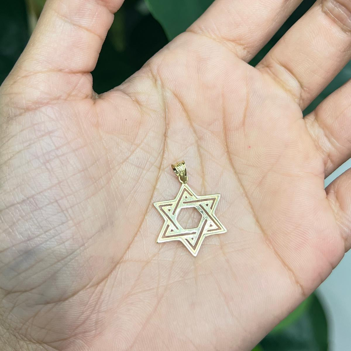 837-NEW 14K Star of David Pendant (20x17mm) W.G