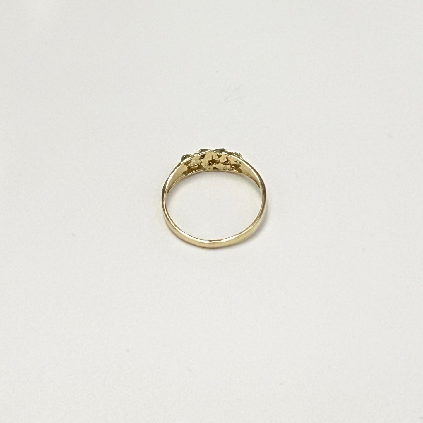 1596-NEW 14K Fashion Nugget Ring W.G