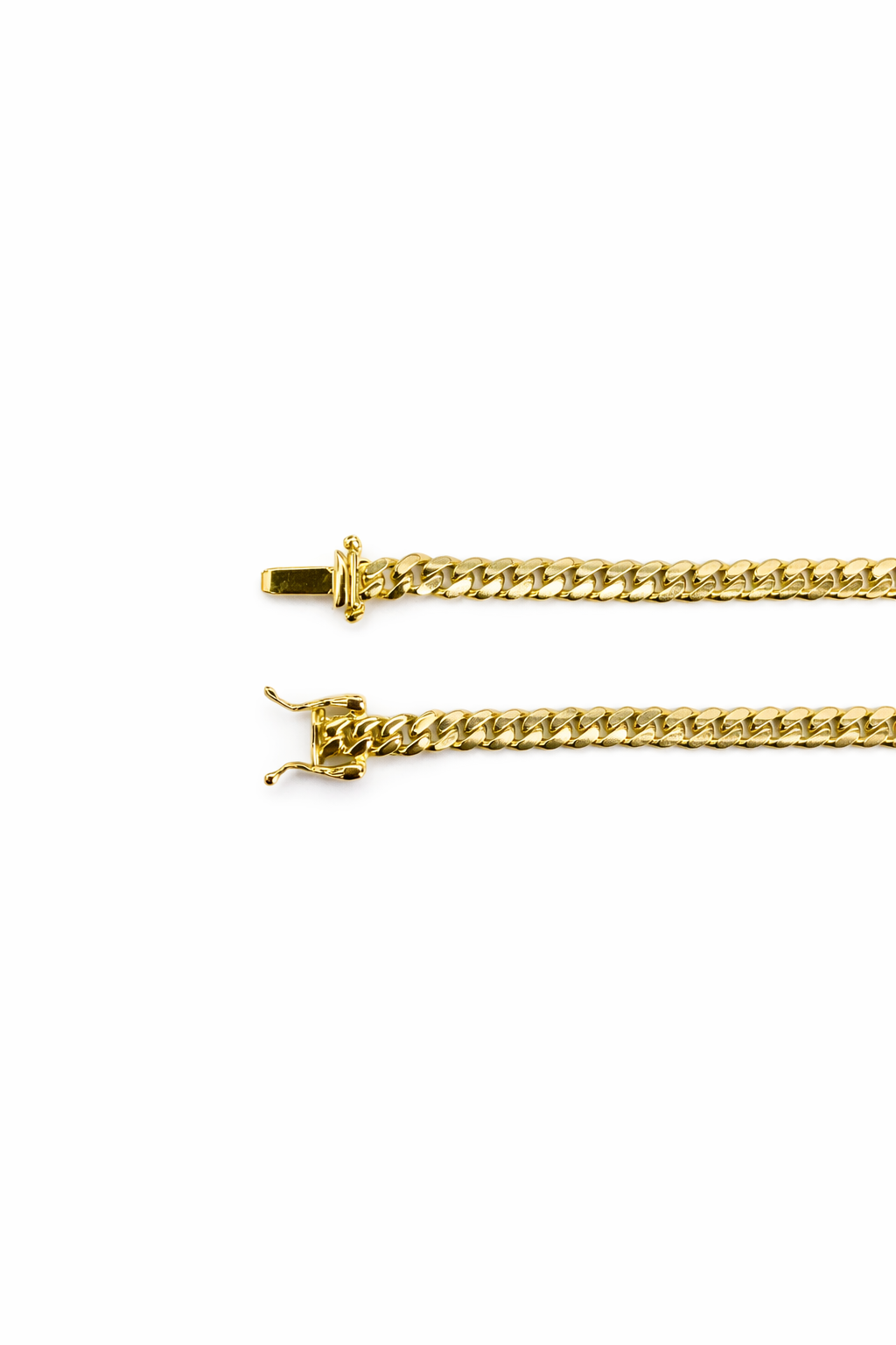 1550- NEW 10K Solid Miami Cuban Chain 24” (4mm) W.G