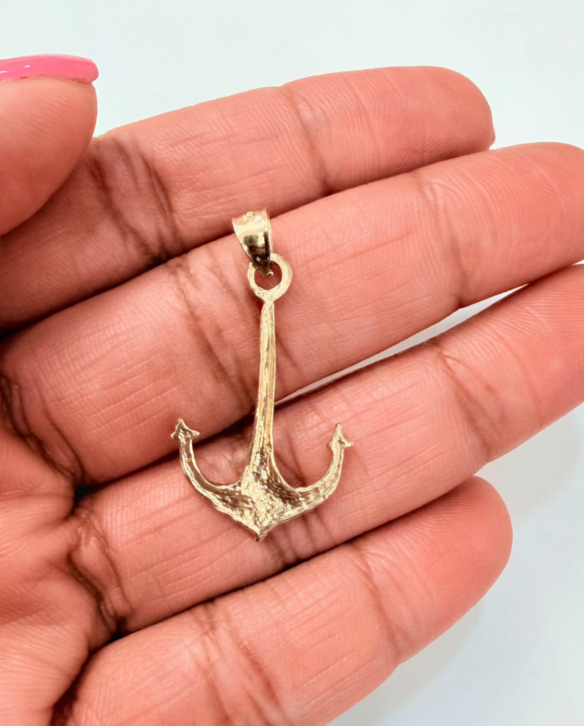1770- NEW 10K Small Sea Anchor Pendant W.G