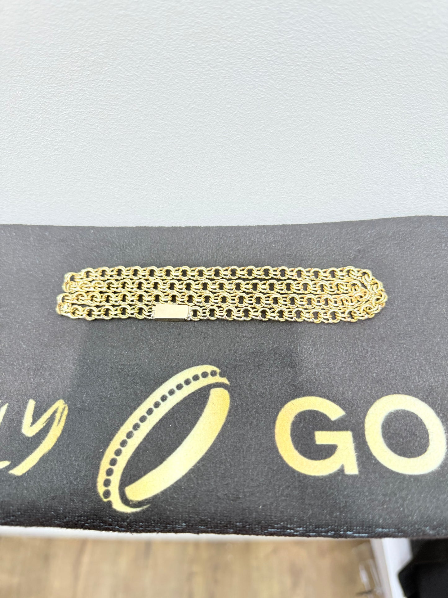 1001- NEW 14K Solid Chino Link Chain Tejido Chino (7.2MM) W.G