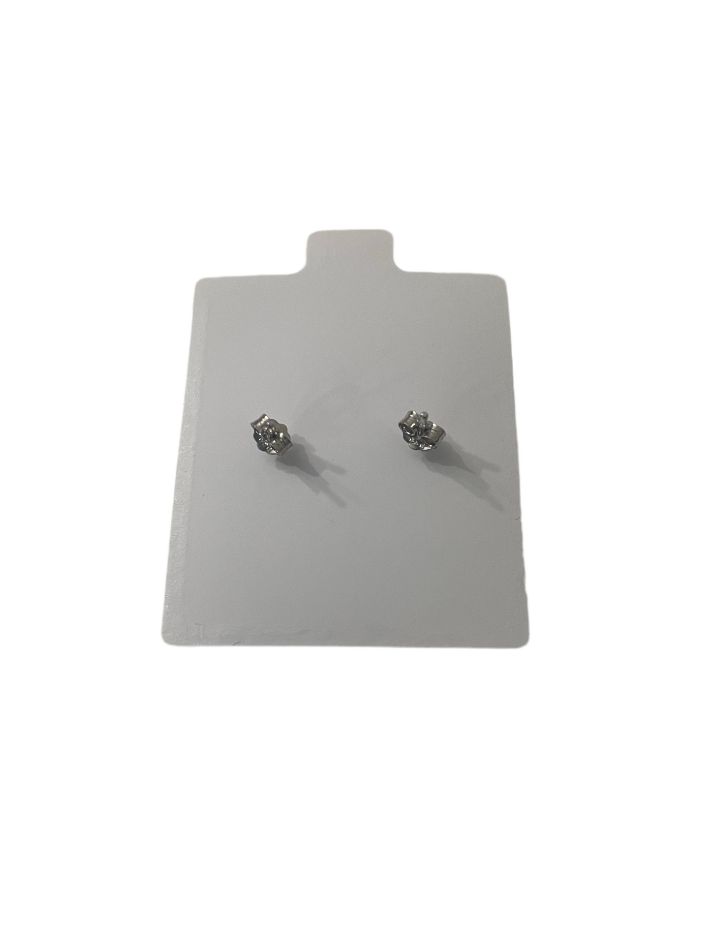 S682- NEW .925 Silver Small Cross Stud Earrings
