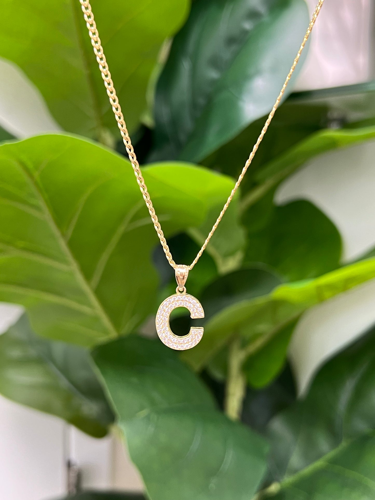 511- NEW 14K Letter “C” Pendant W.G