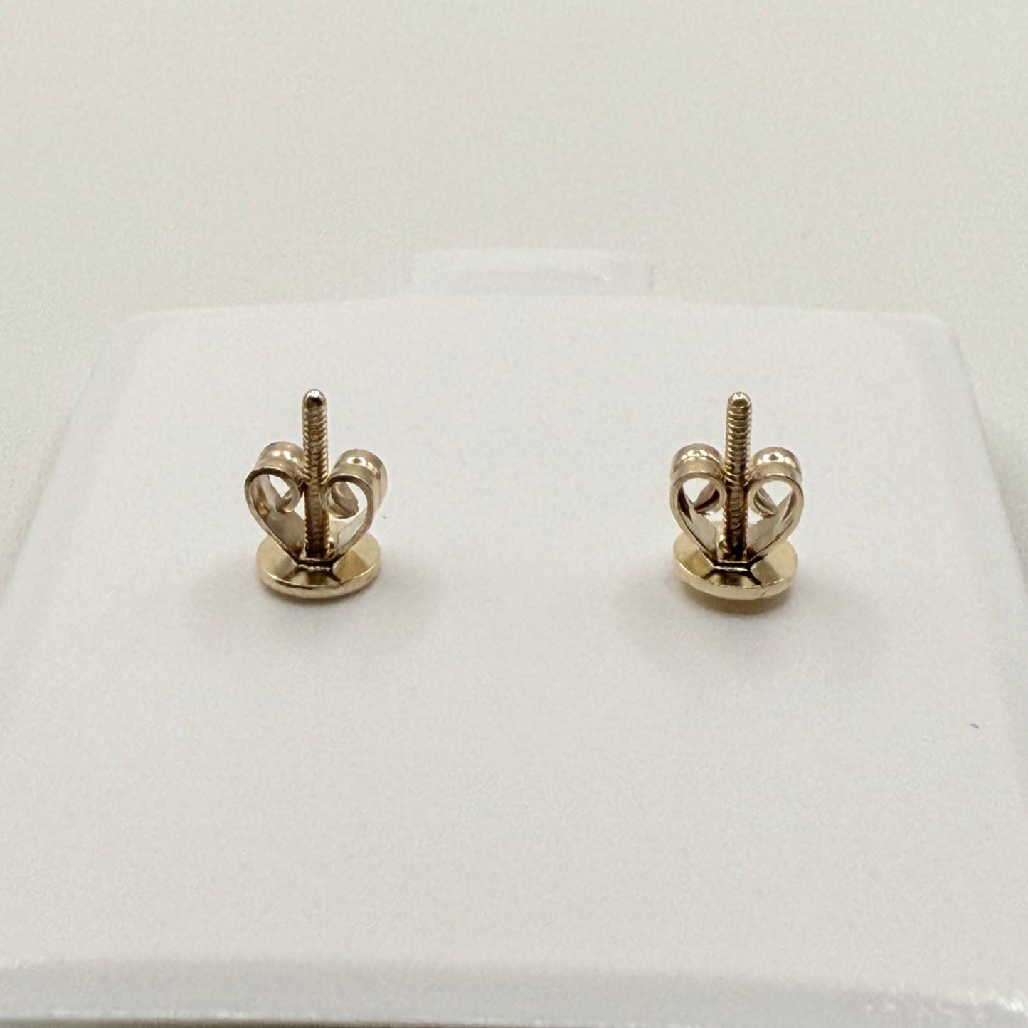 900- NEW 14K Square Full Cz Stud Earrings (12mm) W.G