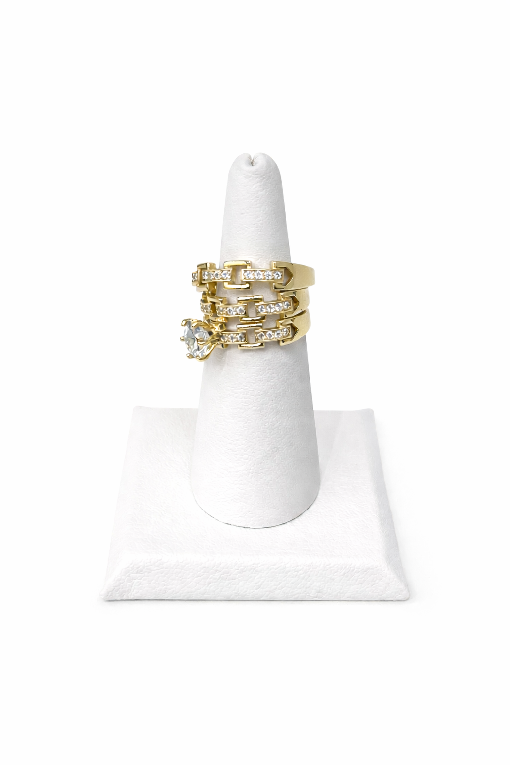 1273-NEW 10k Trio Wedding Ring Set W.G