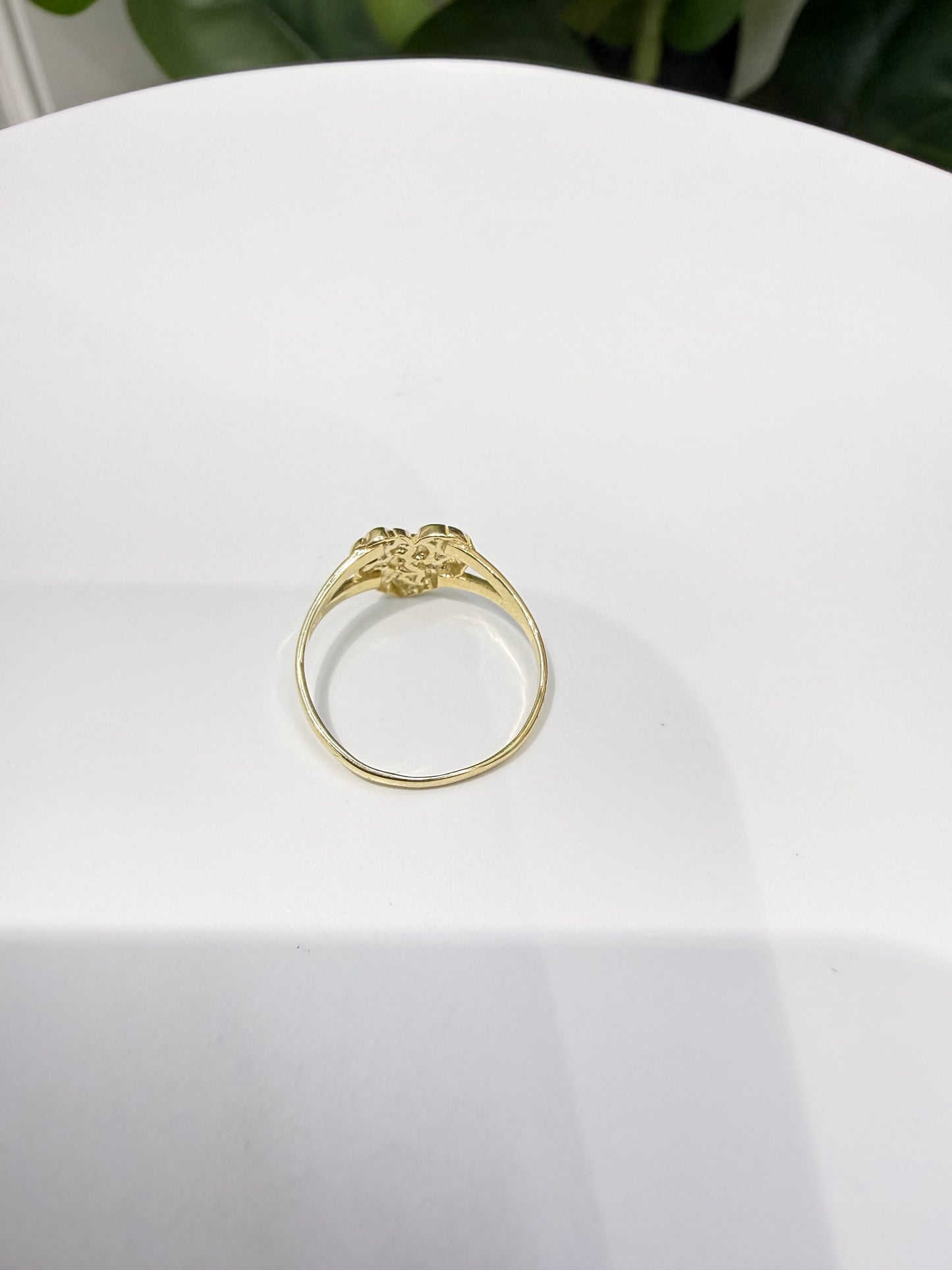 1538- NEW 10K Heart Nugget Ring W. G
