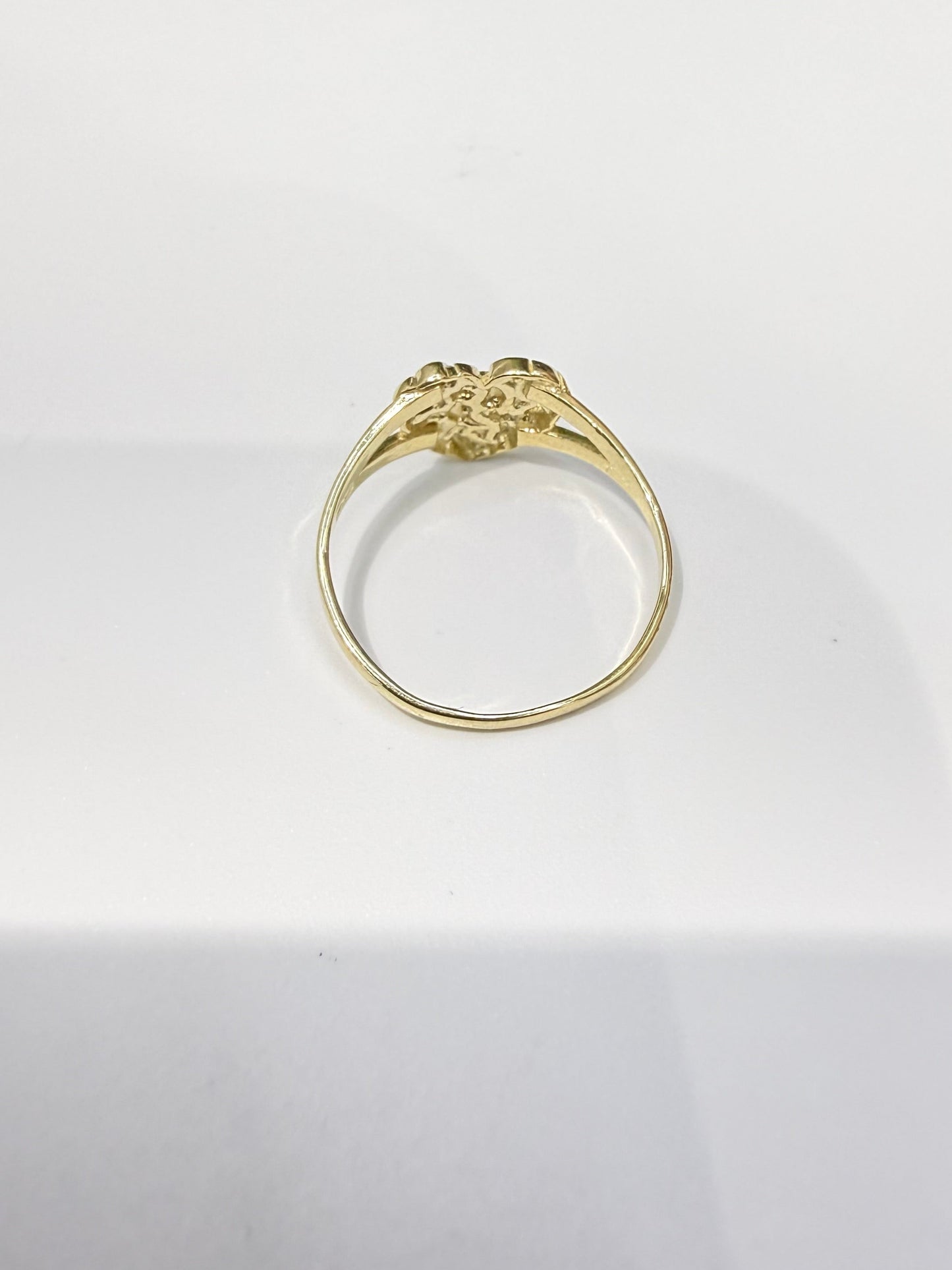 1538- NEW 10K Heart Nugget Ring W. G