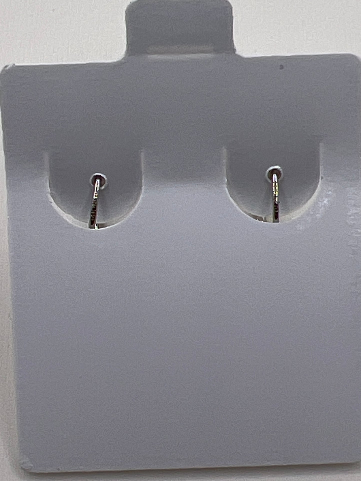 618- New 14K Hollow Small Hoop Earrings (14mm) W.G