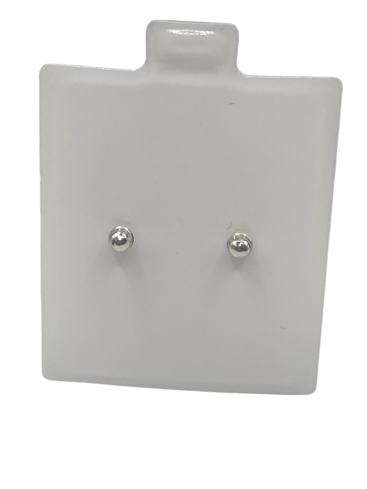 593- New 14k Square Stud Earrings (3MM) W.G