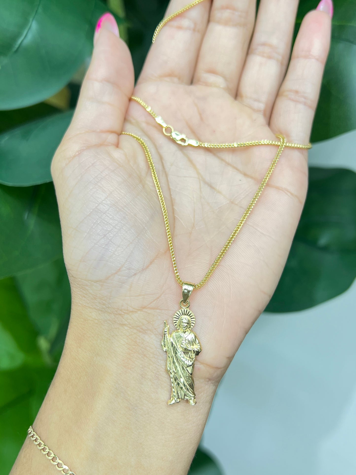 1149- NEW 14K St. Jude Gold Pendant W.G