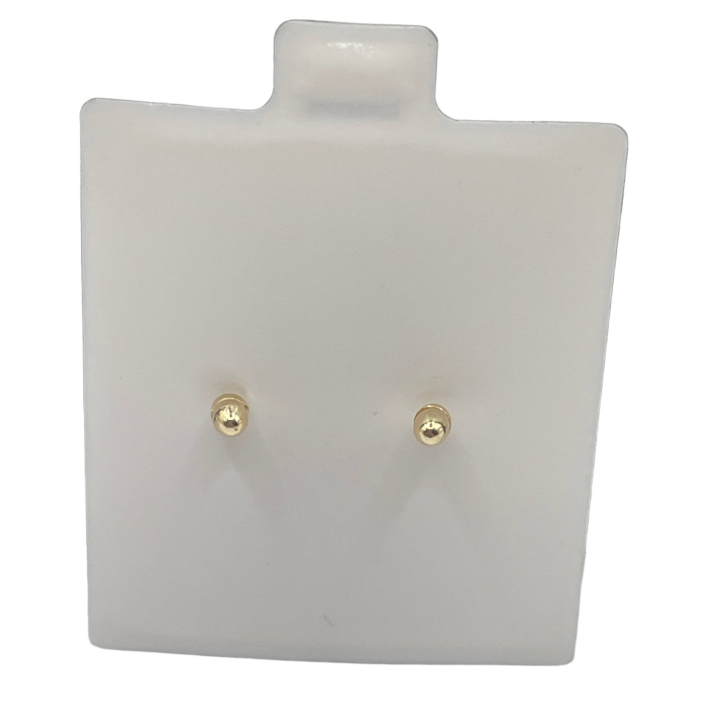 587- New 14K Lady Guadalupe Stud Earrings W.G