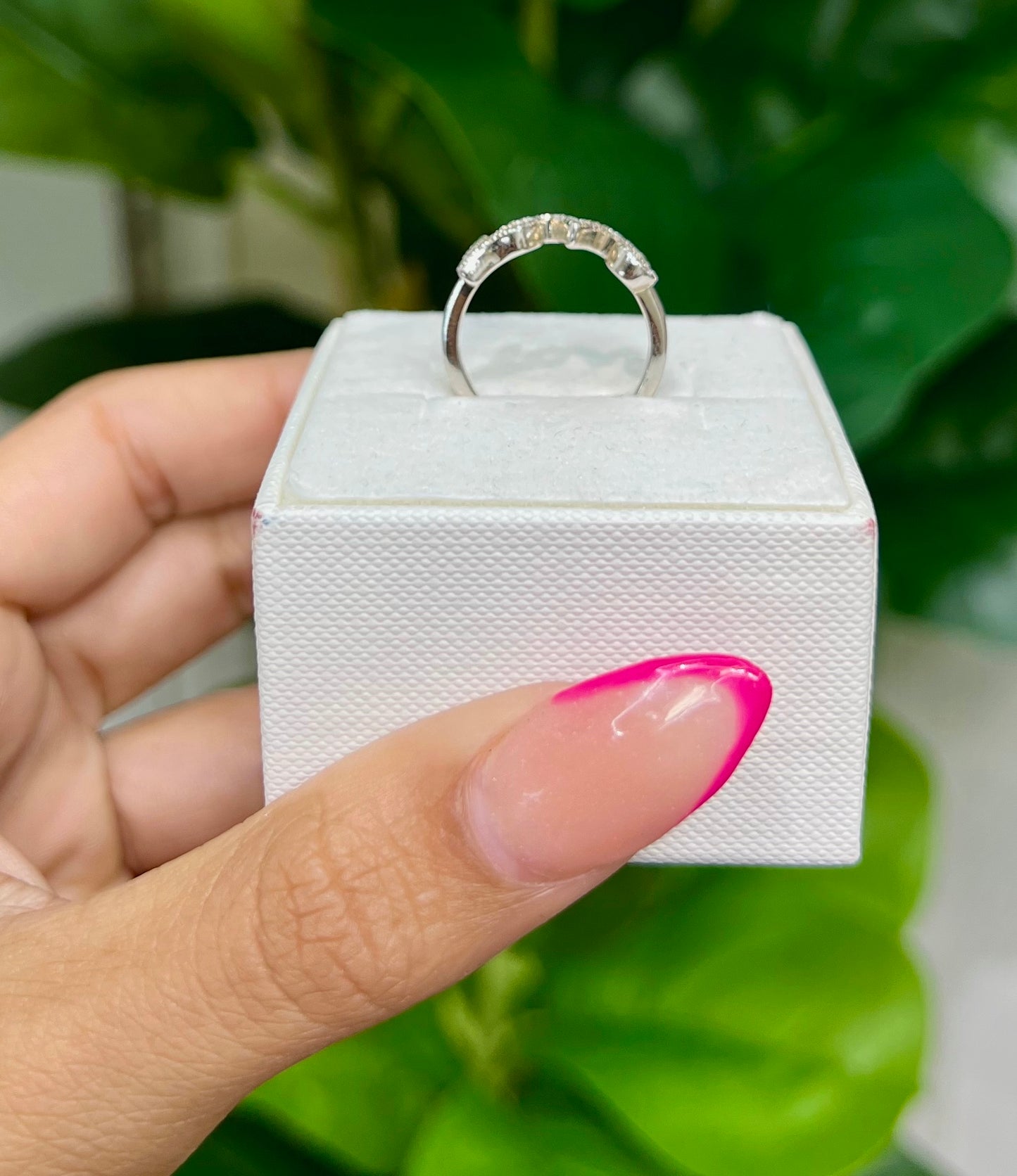 S555- NEW .925 Sterling Silver Full Cz Love Women’s Ring W.G