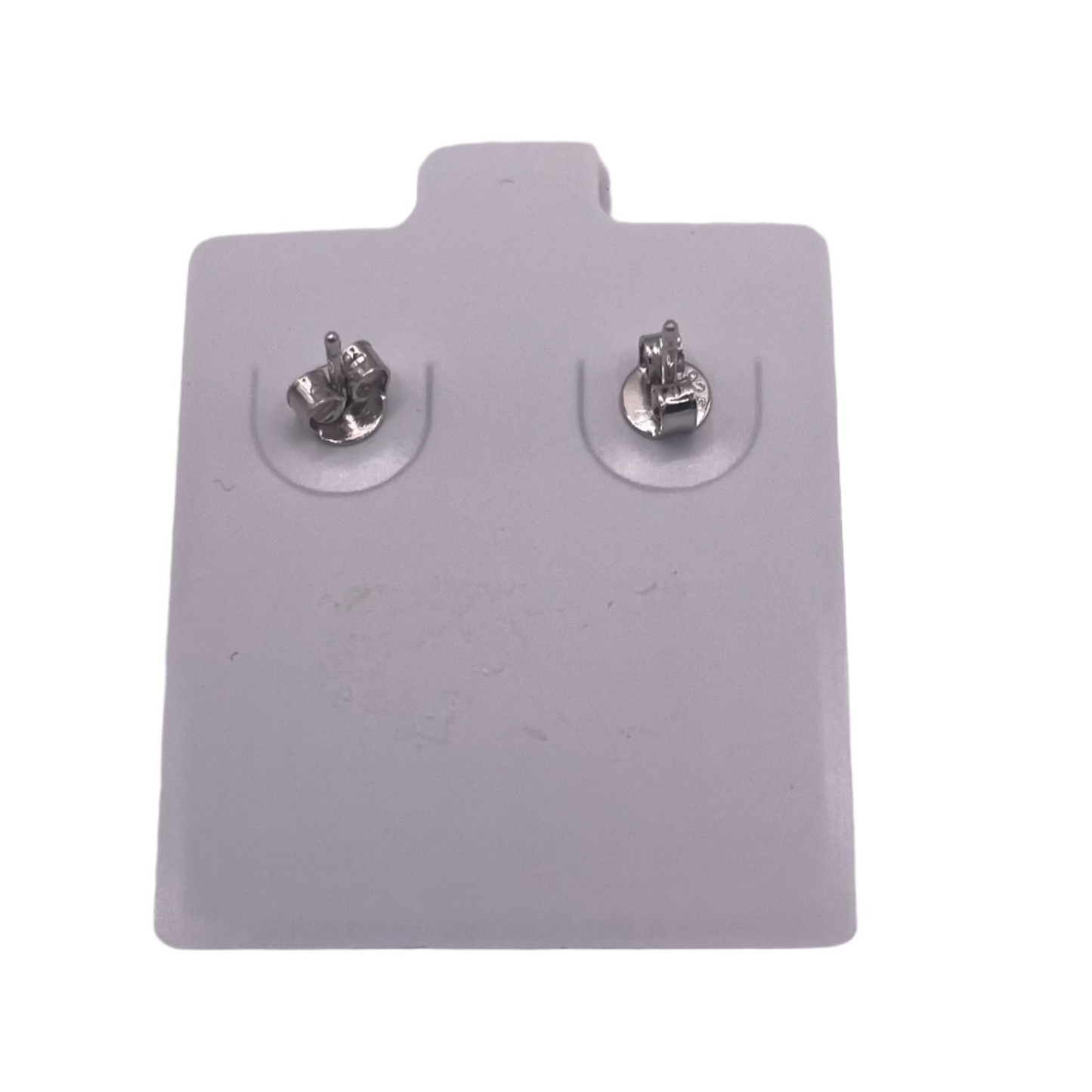 S735- NEW .925 Cz Stone Silver Stud Earrings 6MM