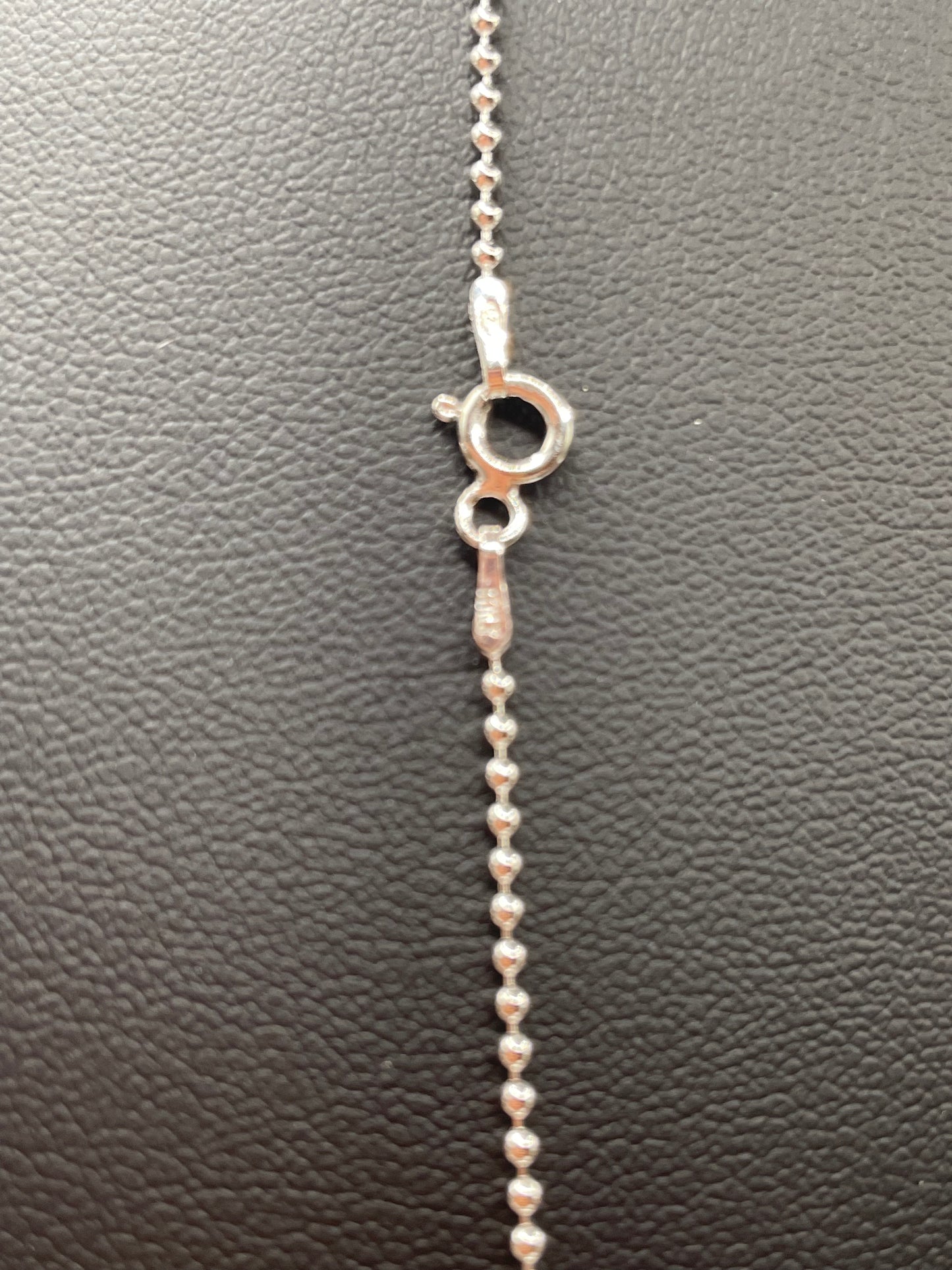 S435- NEW Sterling Silver Bead Chain (1.5MM) W.G