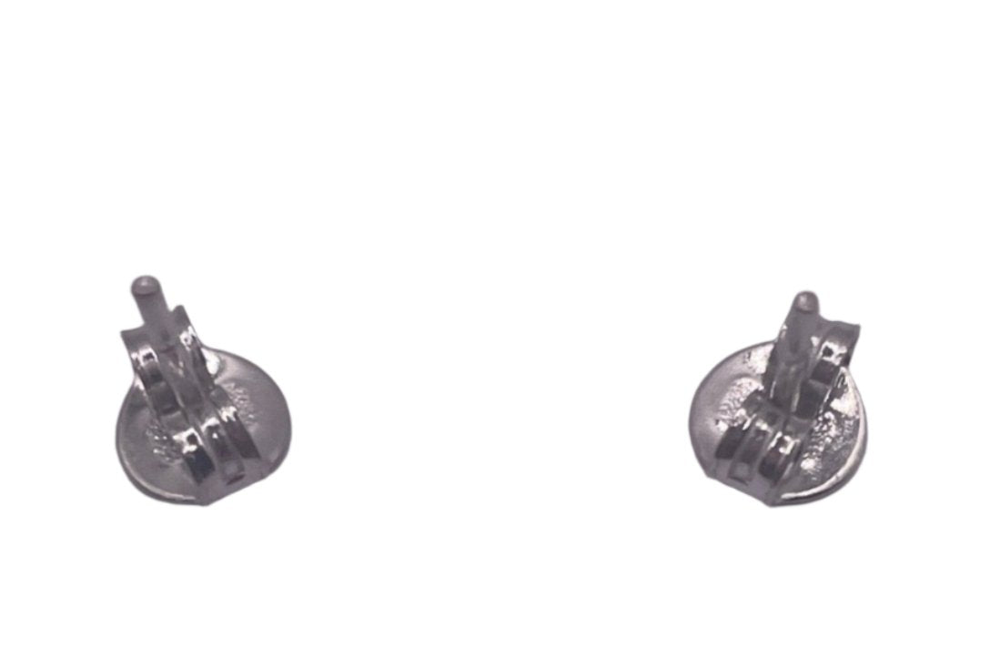 S534- .925 Big White CZ Stones Stud Earrings