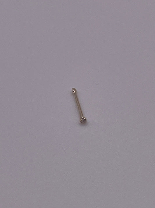 658- New 14K Gold Nose Stud (1mm) W.G