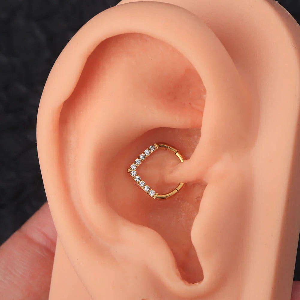 659- New 14K Hollow Nose Septum Ring (12mm) W.G