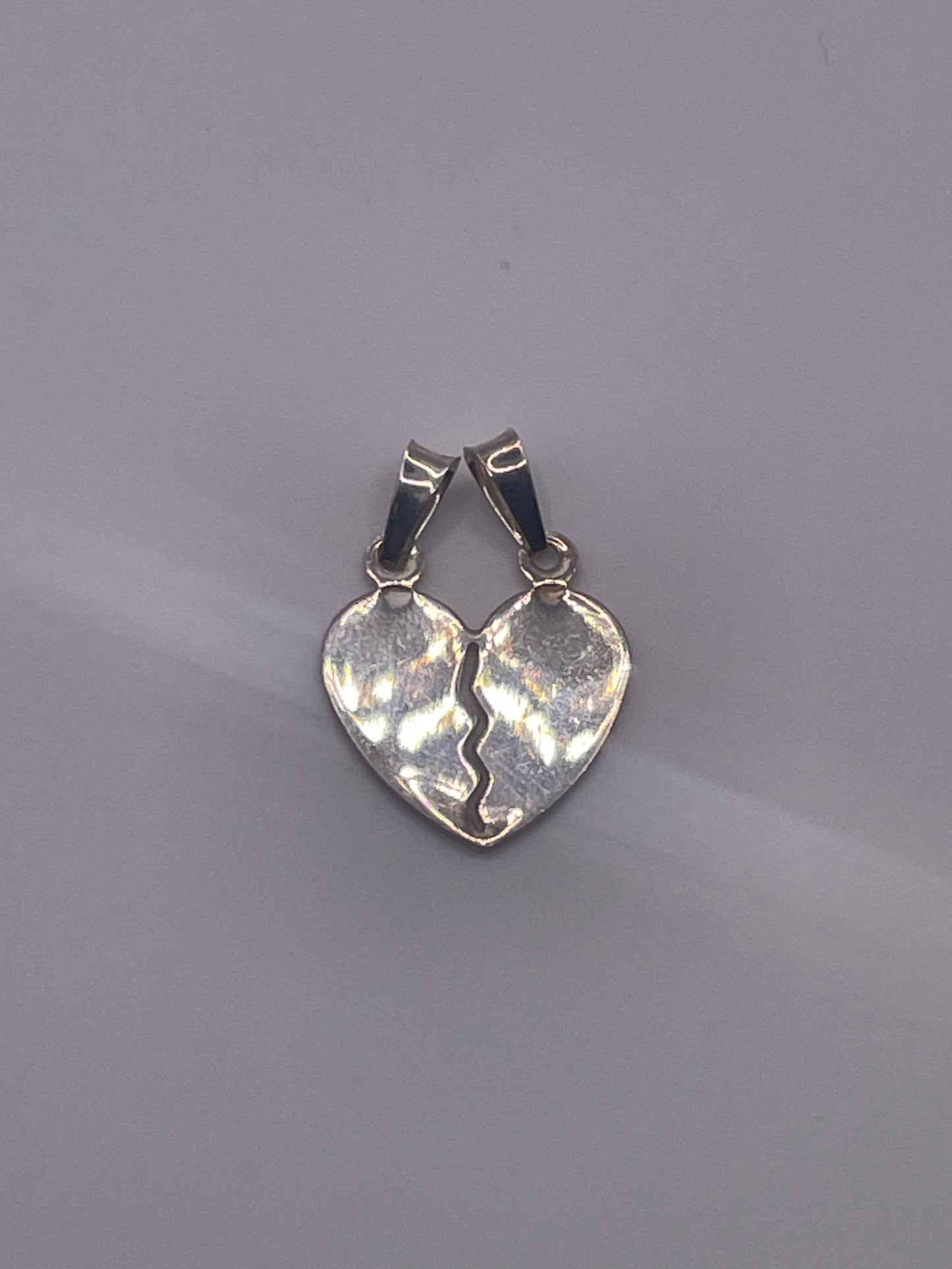 S217- NEW .925 Sterling Silver Heart Pendant -W.G