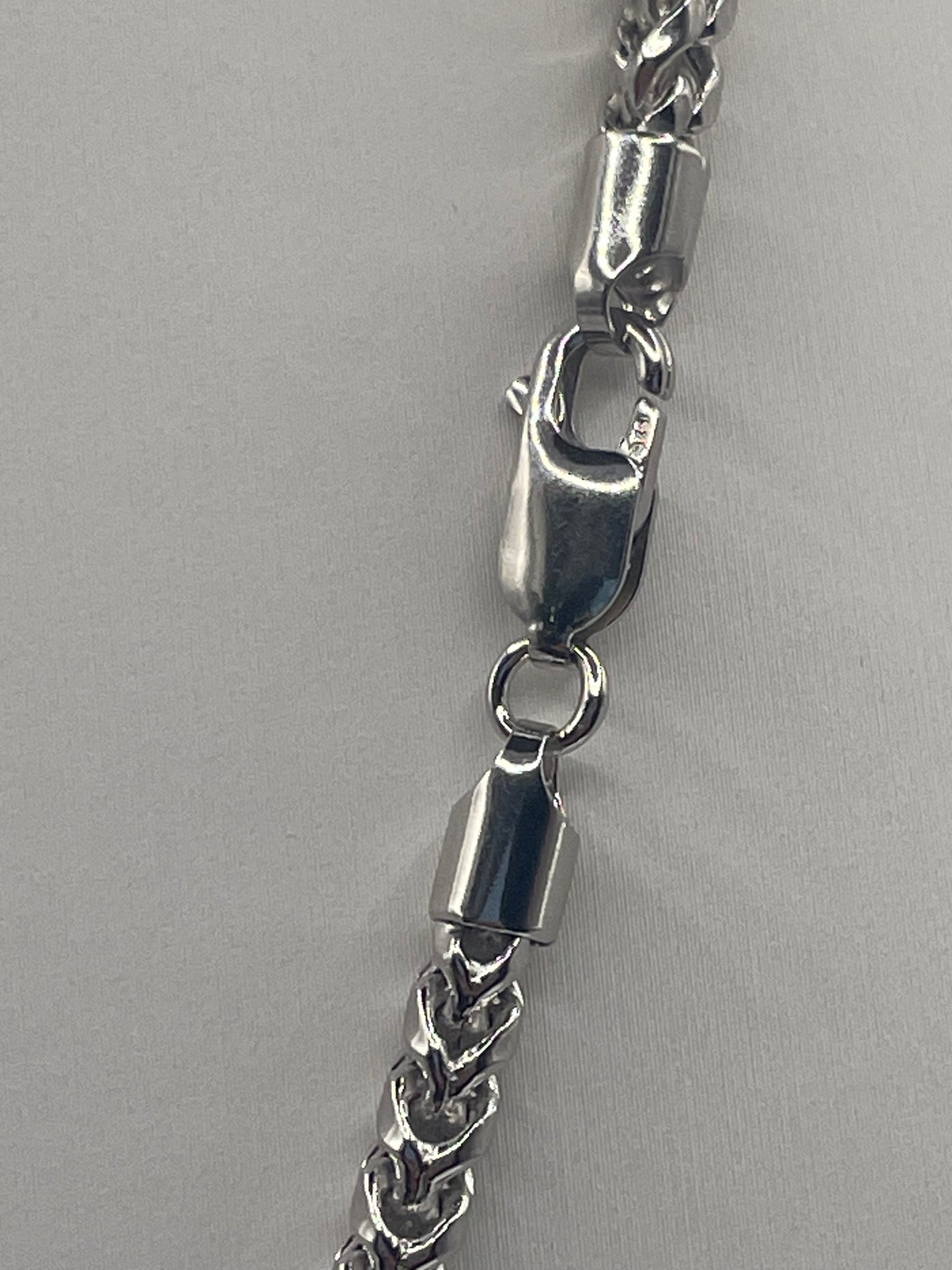 S802- NEW Box Link Silver Chain (4.3mm) W.G