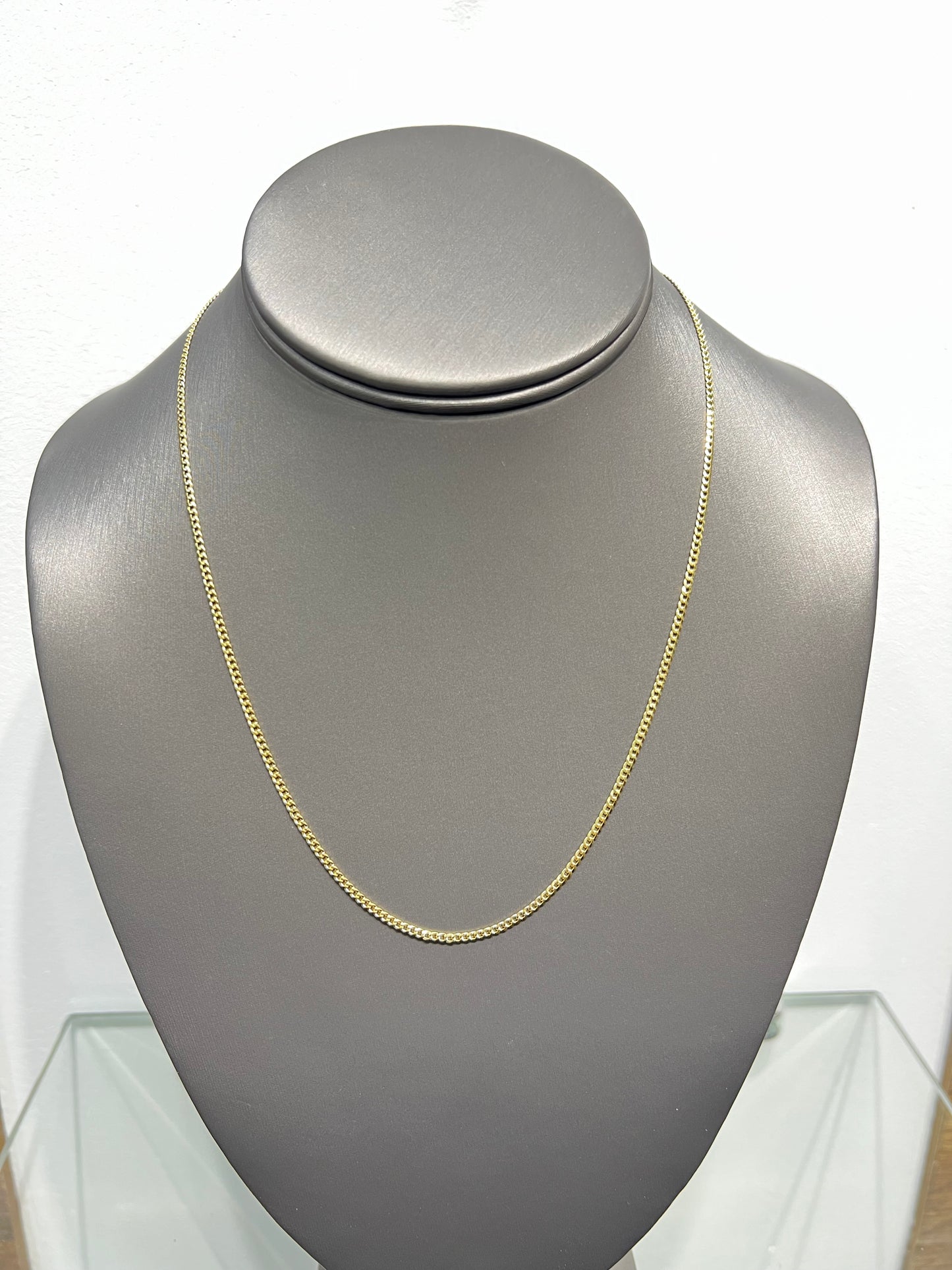 1168- NEW 14K Solid Cuban Curb Chain (2mm) 18" W.G