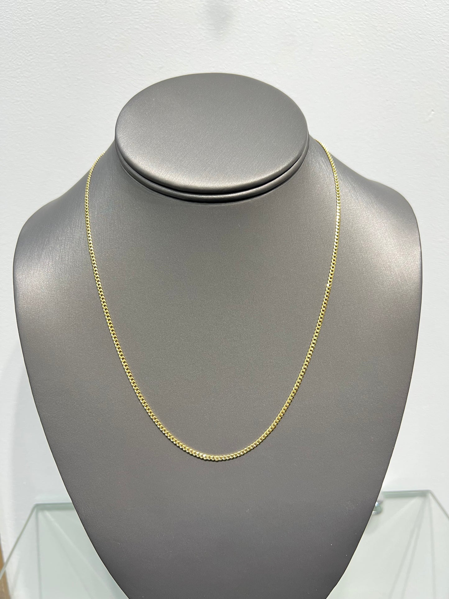 1168- NEW 14K Solid Cuban Curb Chain (2mm) 18" W.G