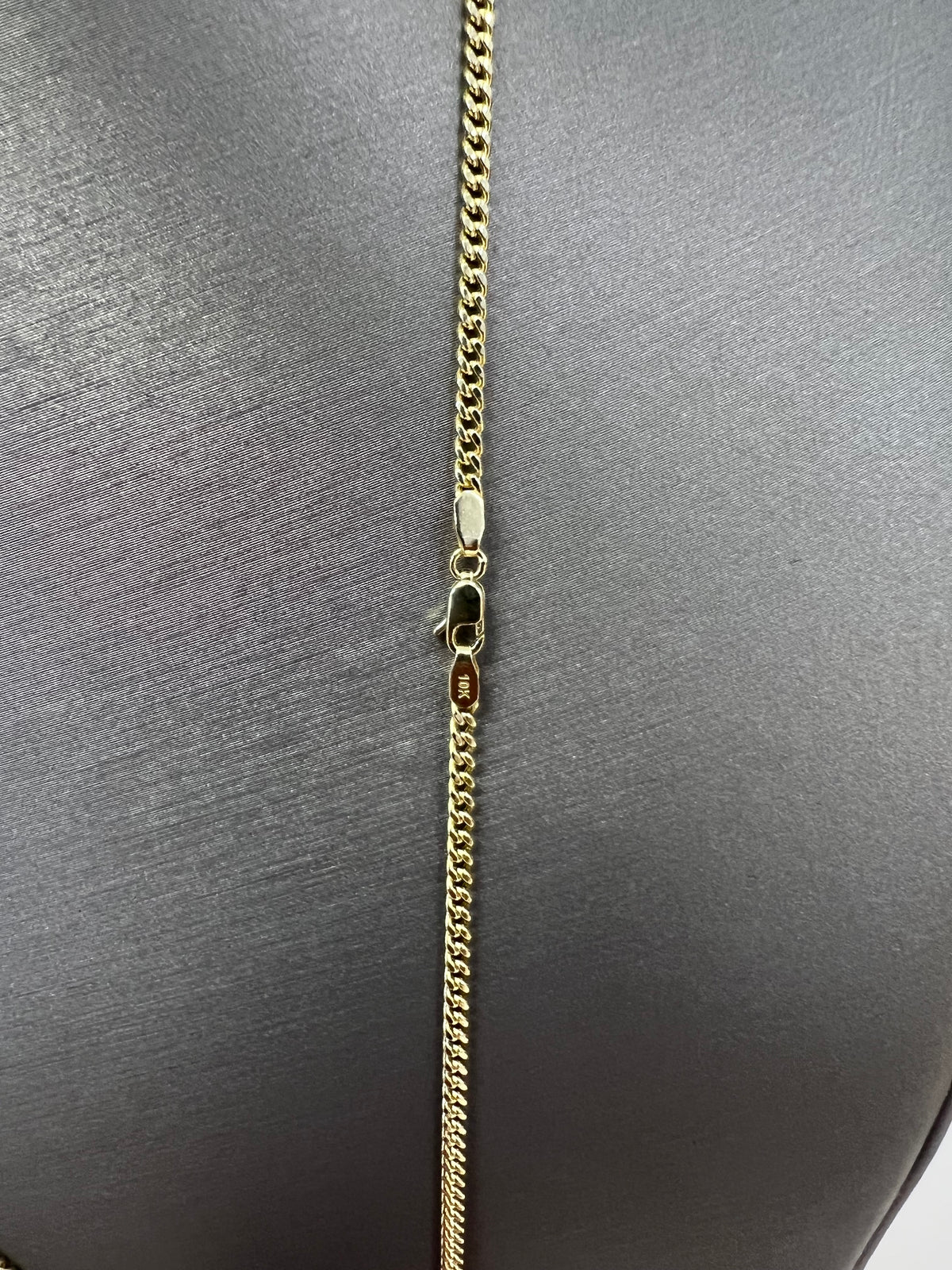C84- SET 10K Hollow Miami Cuban Chain 22” (2.2mm) & 10K St Jude Pendant W.G